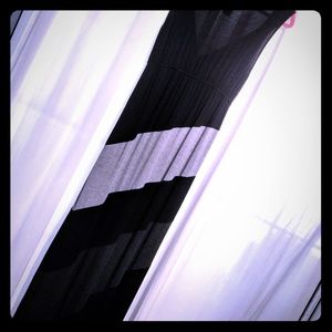 Black/Grey sleeveless maxi dress